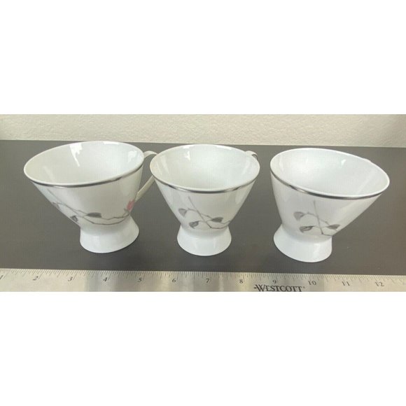 1 Rosenthal Continental Japanese Quince Platinum Demitasse Footed Cup and Saucer - Picture 2 of 6